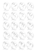 (1-20) 20 Numbered Acrylic Plates - Silver with Base