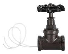 Vintage Steampunk Lampventil 1/2 Tum Svart Järn Bordslampa Vit Tråd Stoppventil