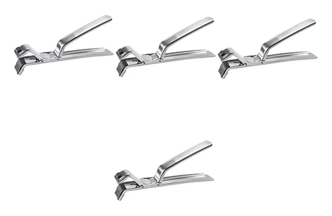 4-pack Hushållsvarma Små Återanvändbara Klämmor Köksfat Matskål Anti-brännskada Hämtare Rätter Bärbar Klämma Tångar Bordsporsgrepp Anti-brännskada Klämmor
