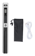 Bärbar A4 Fotodokumentskanner 900DPI Handhållen Skanner för Kvitton Böcker JPG PDF Format Silver