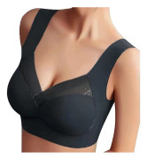Bekväm Trådlös Formande BH för Kvinnor, Push Up Sömlös Sport-BH Plus Size Black XL