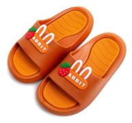 Små barns sommarsandaler halkfria pojke flicka glid lätta strandvattenskor dusch pooltofflor----Orange（28-29）