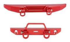 Metallstötfångare och bakre med bogserkrok för Axial SCX24 AXI00005 1/24 RC Crawler Biluppgraderingar Delar,1