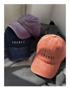 Hatt Dam Sommar Bokstav Broderi Mjuk Topp Retro Industri Brown