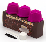 Kaffefilter återanvändbar kapsel för Nescafe Dolce Gusto-bryggare, 3-pack (rosenröd)