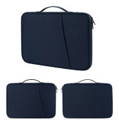 Tabletfodral Väska Skyddande Ficka USB-kabel Förvaring för iPad Navy Blue For 12-13 inch