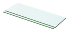 Glashyllor 2 st - Moderna vägghyllor i härdat glas | Storlek: 50x12 cm | Färg: Genomskinlig