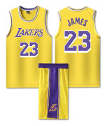 Mordely #23 LeBron James Baskettröja Set Lakers Uniform för Barn Vuxna - Gul 28(150-155CM)