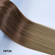 Jeedou Synthetic Invisible Wire One - Piece Rakt hårförlängning Lätt att bära Lila Blå Blond Ombre Naturligt utseende