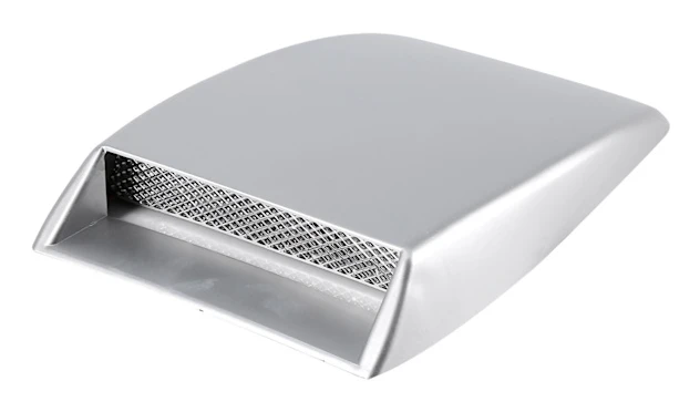 Universal Auto Car Air Intake Scoop Hood Vent Sticker Silver