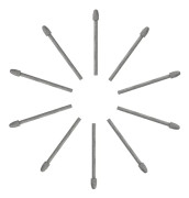 Ersättningsspetsar - 10-pack grå filtspetsar för Huion Kamvas 12/13, 22/22 Plus Kamvas16 2021 Pw517