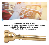 Trumpetmunstycke Metall Blåsinstrument Reservdelar Tillbehör för Trumpetare Guld