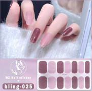 Charm Finger 14 Finger Nytt Bling Fint Glitter Aurora Gel Nagellack Film Självhäftande Vattentät Förseglingfri Nail Art Sticker