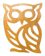 Hålunderlägg i trä med djurmotiv, anti-skållning, isolerade bordstabletter, tjockt trä, färgbeständigt, köksmatta, restaurang, kontor, café, dekorationsgåva Owl