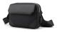 Ny trendig crossbody-väska för män i Oxford-tyg med enfärgad design. black