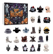 Halloween Överraskningsleksaker Set Skräck Nedräkningskalender 24 Dagar