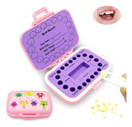 Baby Teeth Memory Box PP Tooth Fairy Boxes Children's Tooth Storage Holder Organizer Cute Kids Tooth Fetal Hair Container