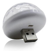 Mini Portabel USB Kristallkula Lampa LED Färgglad Effekt Ljudkontroll Scenlampa Hemfest Dekoration