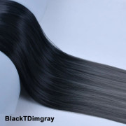 Jeedou Synthetic Invisible Wire One - Piece Rakt hårförlängning Lätt att bära Lila Blå Blond Ombre Naturligt utseende