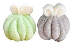2 st Duschsvampar Loofah Nätpåse Duschboll Kroppsskrubb Exfolierande Bubbeltillverkare För Kroppstvål Män Kvinnor Badrum Hud, Slumpmässig Färg - -