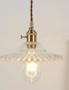 E27, Industriell, Vintage, Taklampa, Retro, Glas, Lampskärm, Transparent