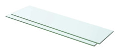 vidaXL Hyllplan 2 st glas genomskinlig 60x12 cm