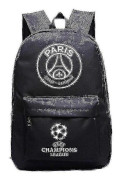 Svart Paris Uefa Champions League Axelväska Ryggsäck Student Skolväska Förvaringsväska-Xin