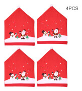 Julstolsöverdrag Söta stolsöverdrag Festlig festdekoration för hemprydnader 4PCS