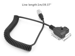 D-Tap till Hirose 4-pin hane kontakt strömkabel ljudenheter för Zoom F8 inspelare