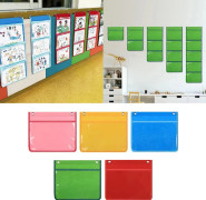 Fickdiagram Praktisk hängväska Hanging Wall File Organizer för kortbilder Green - 3 grids