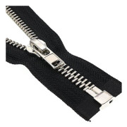 #10 26 Tums Metalldragkedjor för Jackor, Sykläder, Hantverk, Silver, Separerande Jackdragkedja, Tunga (26" Silver)