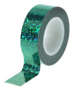 Maskeringstejp Rytmisk Gymnastik Dekoration Holografisk Prismatisk Glittertejp Cyan Blue