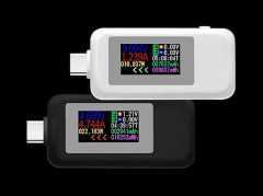 Bekväm Kws-1902c Typ-c Usb-testare 0-5a 4-30v Spännings- och strömtestare Vit