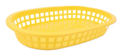 100pcs/50pcss Food Basket Oval Shape Dinnerware Plastic French Fries Fast Food Storage Plates For Restaurant Yellow 50 Pcs
