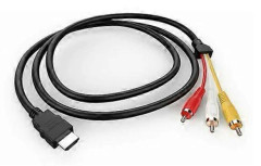 HDMI till RCA-kabel, 1080P 5Ft/1.5M HDMI hane till 3-RCA video ljud AV-kabelkontakt adapter sändare för TV HDTV DVD db
