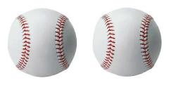 Generiska 2-pack Baseboll Mjukt Läder PU Gummi Läder Baseboll Sydd T-boll Träning Baseboll Sport för Ungdomar och Vuxna