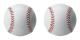 Generiska 2-pack Baseboll Mjukt Läder PU Gummi Läder Baseboll Sydd T-boll Träning Baseboll Sport för Ungdomar och Vuxna