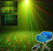 Mini R & G Fjärrkontroll Full Stjärnor Himmel / 24 Mönster Laserprojektor Bar Butik Dans Disco Party Jul DJ Scen Belysning Ljus N8R1