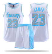 NBA basketuniform LAL City Vit kostym-nr. 23 James L (160-165cm)