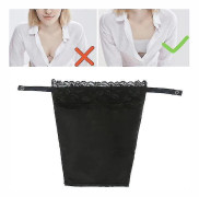 3-pack Spetsklämma Mock Camisole Bh-inlägg Överlägg Dekorativ Panel Mock Bästa (FMY)