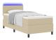 Boxspring säng med madrass & LED-lampa | Färg: Grön Grå | Storlek: 80x200 cm