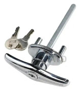 3-pack dörrlås med T-handtag, Garagedörrlås Grindspakshandtag Korshandtag för Garagedörrar T-handtag, Vridhandtag med Lås Låsbar 8 mm Kvadratisk Stift Poli