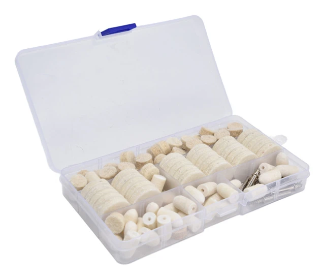 Ullfilt Poleringshjul Kit Roterande Borrmaskin Verktygsfäste Pad Set med Dorn Tillbehör