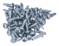 50 st Rundhuvud Självborrande Skruvar Galvaniserat Kolstål 4,2x13mm Kryss