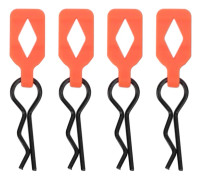 4 st Metalliska Karossfästen Spännen för 1/10 RC Fjärrstyrd Bildelar Tillbehör Orange