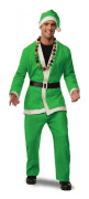 Vuxna jultomtens juldräkter Långärmade outfits green