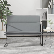 Ljusgrå bänk med sluttande rygg - Komfortabel sittbänk | Färg: Ljusgrå | Storlek: 100x64x80 cm