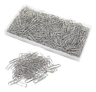 500 st Pappersklämmor Silver Metall 28mm Mini Pinnar Kontorsmaterial