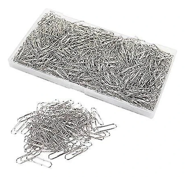 500 st Pappersklämmor Silver Metall 28mm Mini Pinnar Kontorsmaterial