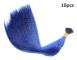 Färgade hårstrån för fjäderförlängning 10 stycken I Tip Syntetisk hårstrå Fake Hair Zebra Line Feather Extensions
